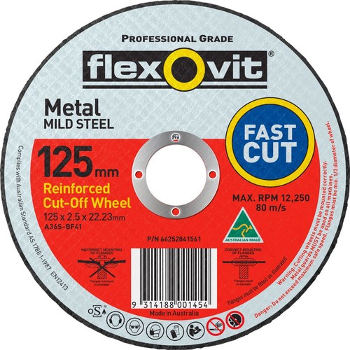 Flexovit Reinforced Cut-Off Wheel 125mm - 66252841561 Auto Part