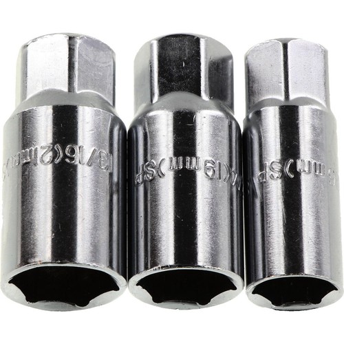 GV Tools 3 Piece Metric 3/8 inch Spark Plug Socket Set - GV012 Ignition Service