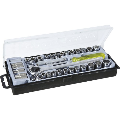 GV Tools 40 Piece AF & Metric 1/4 & 3/8 inch Socket Set - GV001 Workshop Tool