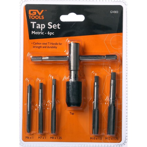 GV Tools Tap Set 6 Piece Metric - GV003 Auto Part Workshop Tool