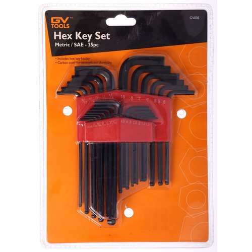 GV Tools Hex Key Set 25pc - GV005 Auto Part Workshop Tool