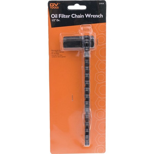 GV Tools Oil Filter Chain Wrench 1/2in Drive - GV018 Oil Filter Service