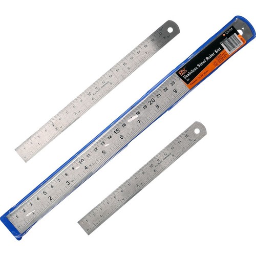 GV Tools Stainless Steel Ruler Set 3 Piece - GV154 Auto Part Workshop Tool