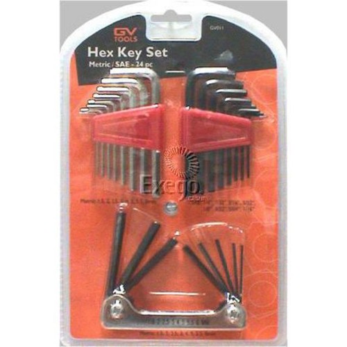 GV Tools Hex Key Set 24pc - GV011 Auto Part Workshop Tool