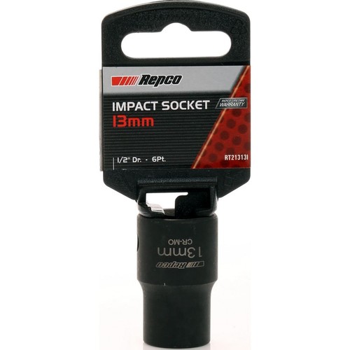 Repco Impact Socket 13mm, 1/2in Drive - RT21313I Auto Part Workshop Tool