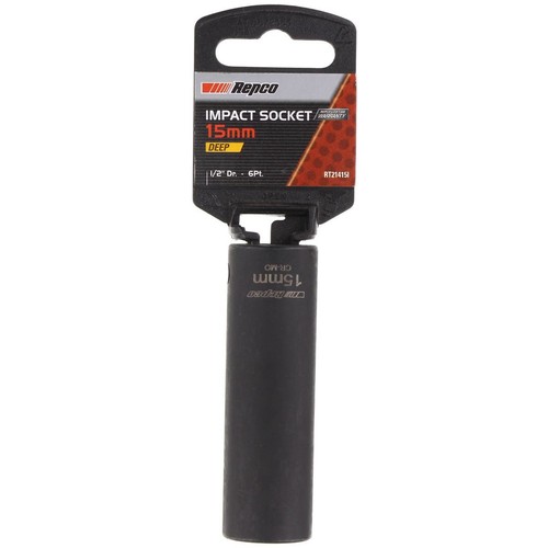 Repco Deep Impact Socket 15mm, 1/2in Drive - RT21415I Auto Part Workshop Tool