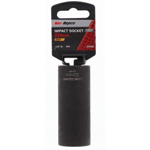 Repco Deep Impact Socket 22mm, 1/2in Drive - RT21422I Auto Part Workshop Tool