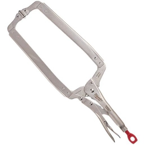 Milwaukee 457mm (18in) TORQUE LOCK Deep Reach C-Clamp Locking Pliers Swivel Jaw