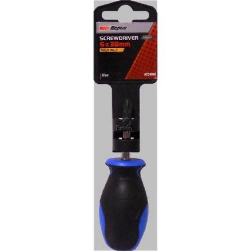 Repco Screwdriver Phillips No2 6 x 38mm Blue - RT24086 Auto Part Workshop Tool