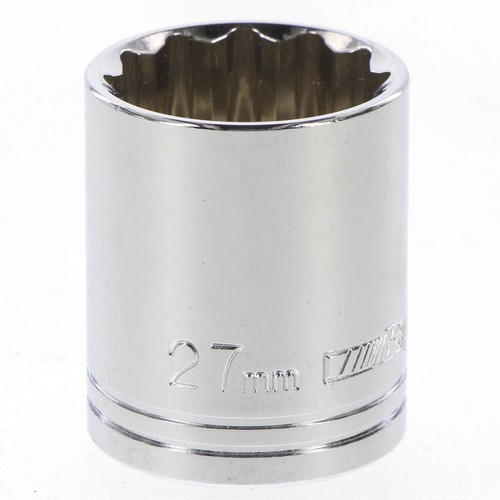 Repco Socket 27mm, 1/2in Drive, 12 Point - RT21327 Auto Part Workshop Tool