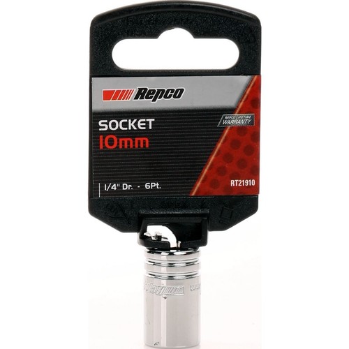 Repco Socket 10mm, 1/4in Drive, 6 Point - RT21910 Auto Part Workshop Tool