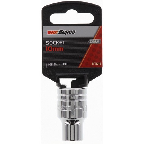Repco Socket 10mm, 1/2in Drive, 12 Point - RT21310 Auto Part Workshop Tool