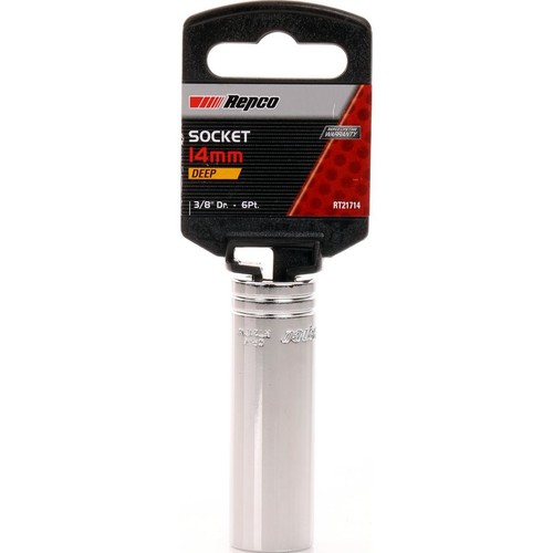 Repco Deep Socket 14mm 3/8in Drive 6PT - RT21714 Auto Part Workshop Tool