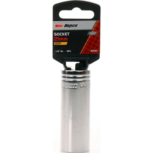 Repco Deep Socket 21mm, 1/2in Drive - RT21421 Auto Part Workshop Tool