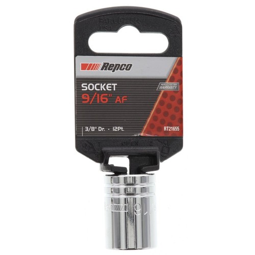 Repco Socket 9/16in, 3/8in Drive, 12 Point - RT21655 Auto Part Workshop Tool