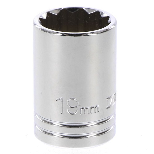 Repco Socket 19mm, 1/2in Drive, 12 Point - RT21319 Auto Part Workshop Tool