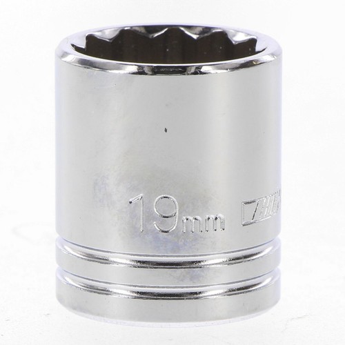 Repco Socket 19mm, 3/8in Drive, 12 Point - RT21619 Auto Part Workshop Tool DIY