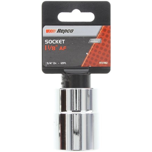 Repco Socket 1-1/8in, 3/4in Drive, 12 Point - RT27062 Auto Part Workshop Tool