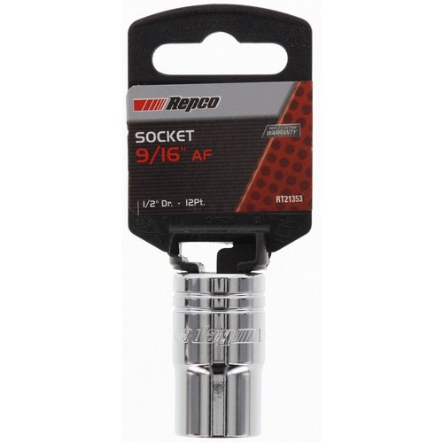 Repco Socket 9/16in, 1/2in Drive, 12 Point - RT21353 Auto Part Workshop Tool DIY