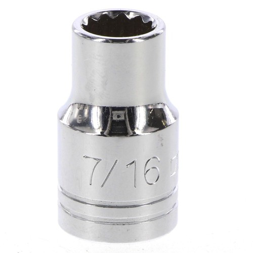 Repco Socket 7/16in, 1/2in Drive, 12 Point - RT21351 Auto Part Workshop Tool DIY