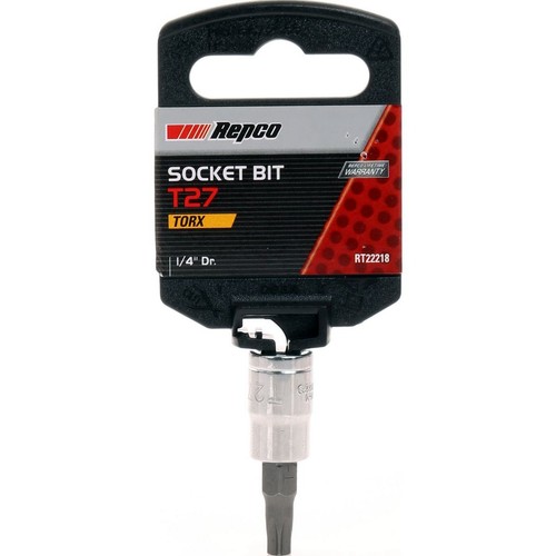 Repco Torx Socket T27, 1/4in Drive - RT22218 Auto Part Workshop Tool DIY