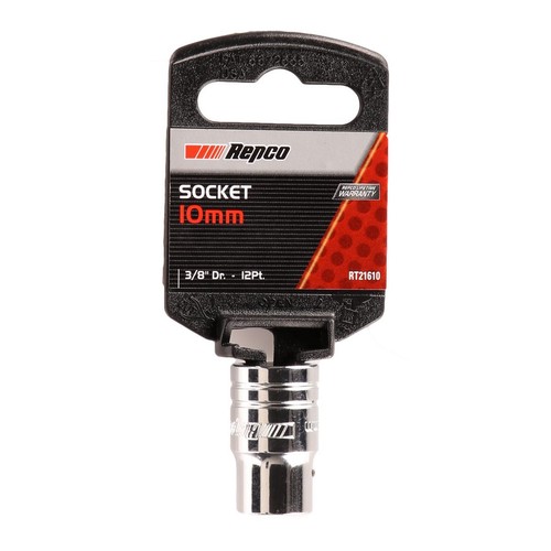 Repco Socket 10mm, 3/8in Drive, 12 Point - RT21610 Auto Part Workshop Tool DIY