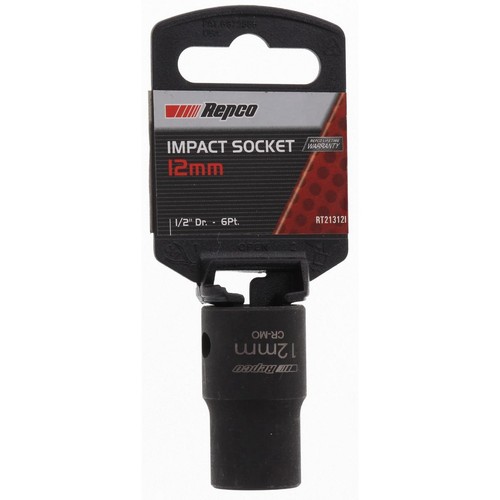 Repco Socket 12mm, 1/2in Drive, 12 Point - RT21312 Auto Part Workshop Tool DIY