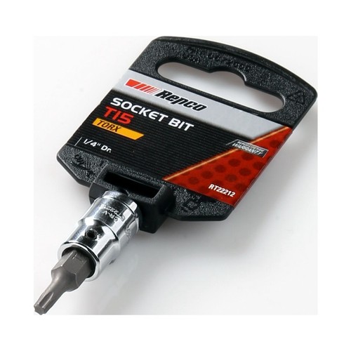 Repco Torx Socket T15, 1/4in Drive - RT22212 Auto Part Workshop Tool DIY