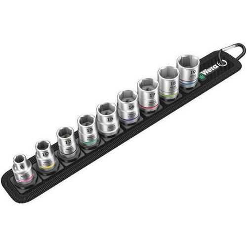 Wera 9 Piece Metric 3/8 inch Socket Set - WER003973 Workshop Tool Auto