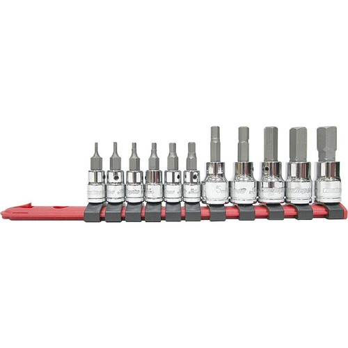 Repco 11 Piece Metric 1/4 & 3/8 inch Hex Bits Socket Set - RTK2408 Workshop Tool