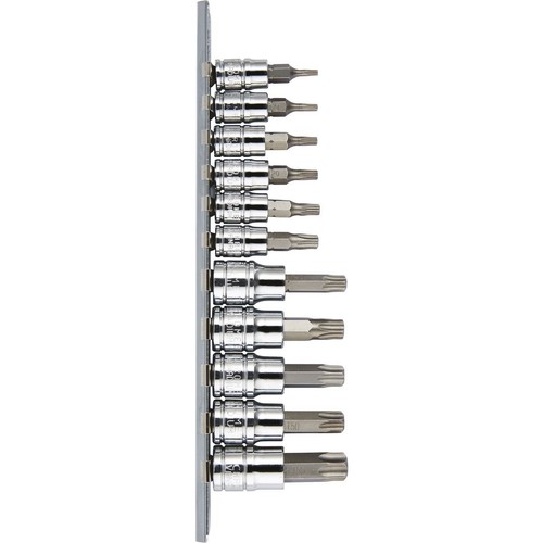 Mechpro 11 Piece 1/4 & 3/8 inch Torx Socket Set on rail - MPBSK120K DIY Tool