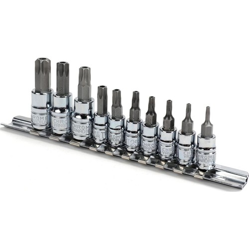 Mechpro 10 Piece 1/4 & 3/8 inch Tamperproof Torx Socket Set - MPBSK149K DIY Tool