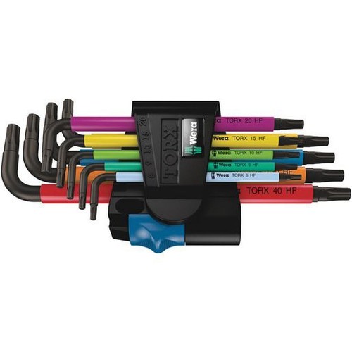 Wera Torx Multicolour L-Key Set 9 Piece - WER024179 Workshop Tool DIY