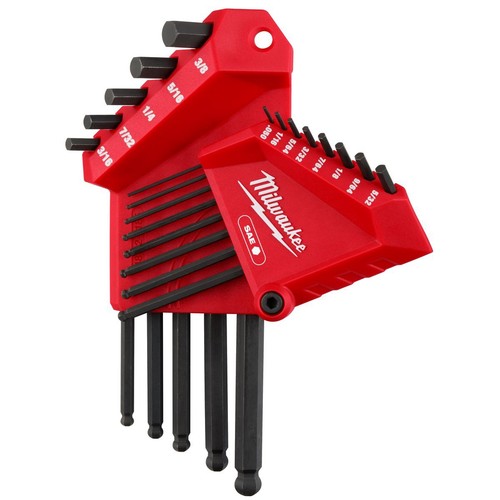 Milwaukee 13PC SAE L-Style with Ball End Hex Key Set - 48222185 Workshop Tool