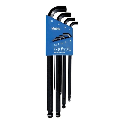 Eklind 9 Piece Ball Hex Key Set Stubby Metric - EK13509 Workshop Tool DIY