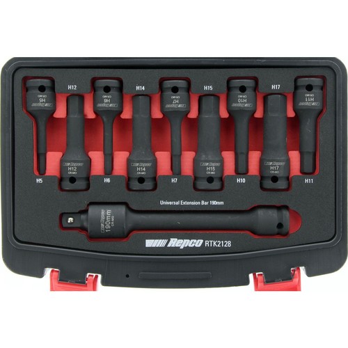 Repco 10 Piece 1/2in Impact Hex Socket Set - RTK2128 Auto Part Workshop Tool DIY