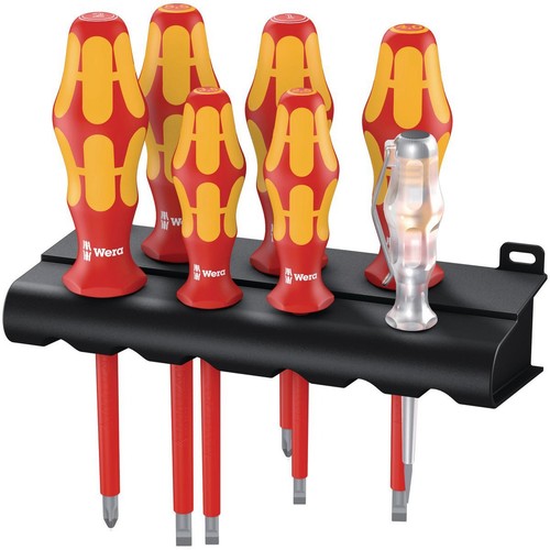 Wera 7 Piece VDE Screwdriver Set and Voltage Tester - WER006147 Workshop Tool