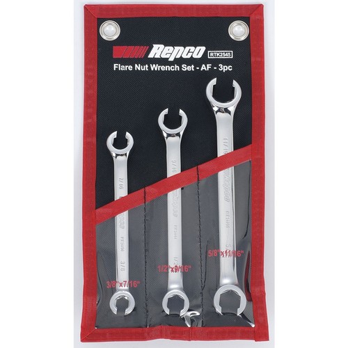 Repco 3 Piece AF Flare Nut Spanner Set Auto Part Workshop Tool DIY
