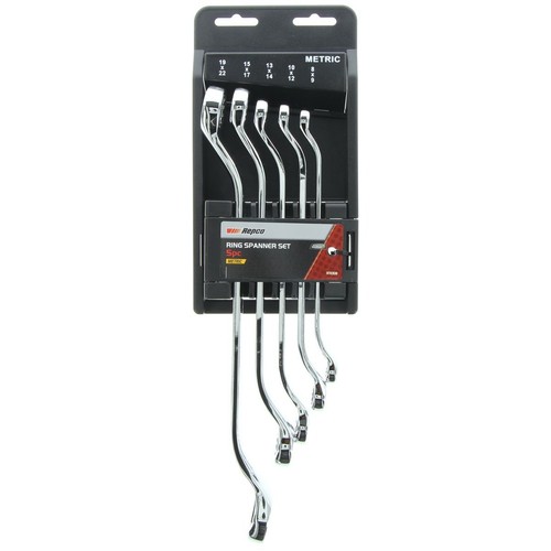 Repco 5 Piece Metric Ring Spanner Set Auto Part Workshop Tool DIY