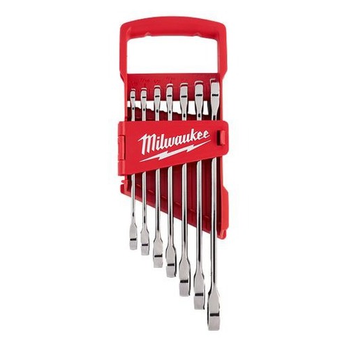 Milwaukee 7pc Ratcheting Combination Wrench Set – SAE - 48229406 Auto Part DIY
