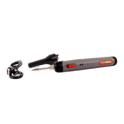 Tradeflame 4.2V 12W Lithium Battery Soldering Iron - 218012 Car Wiring Adapter