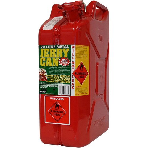 Proquip 20L Red Metal Unleaded Fuel Jerry Can - 1097 Auto Part