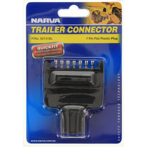 Narva 7 Pin Flat Trailer Plug - Plastic - 82141BL Auto Part