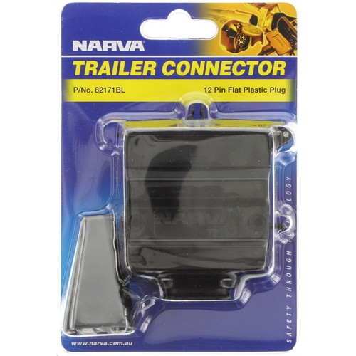 Narva 12 Pin Trailer Plug Flat Plastic - 82171BL Auto Part