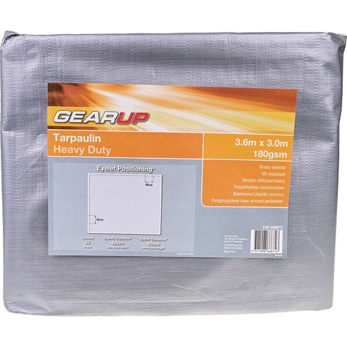 GearUp Heavy Duty Tarpaulin Reinforced 3.6m x 3.0m Auto Part