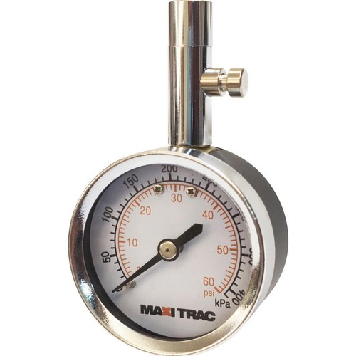 MaxiTrac Dial Tyre Pressure Gauge 0-60psi Car Interior