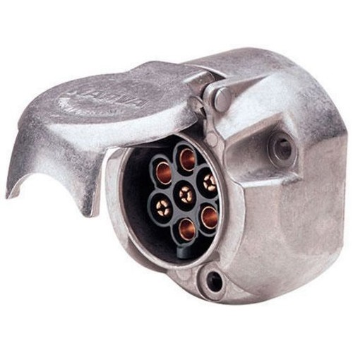 Narva 7 Pin Trailer Socket - Round Metal Large - 82062BL Auto Part Workshop Tool
