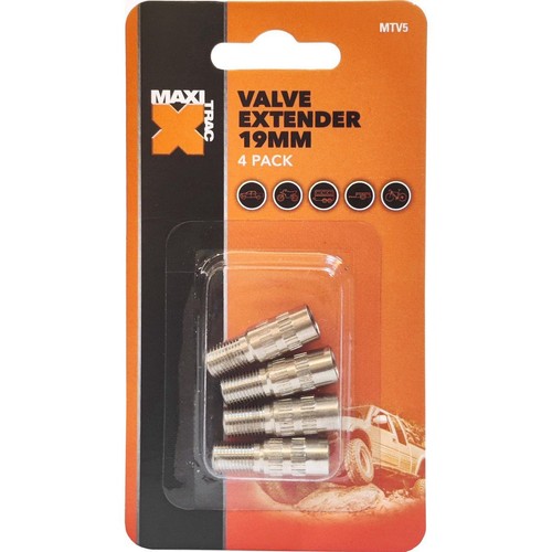 MaxiTrac Tyre Valve Extensions 19mm - 4 pieces Plumbing