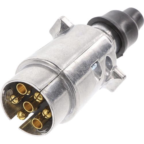 OEX 7 Pin Large Round Trailer Plug - Metal - ACX8019