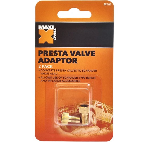 MaxiTrac Presta to Schrader Tyre Valve Adaptors Car Wiring Adapter